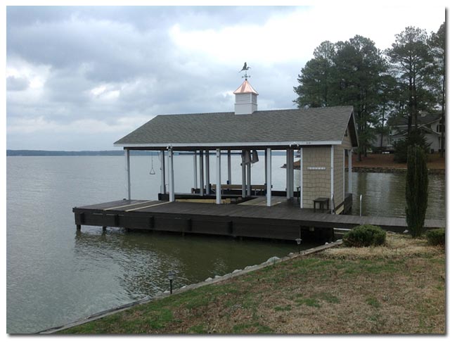 haron cupola on a boat dock house