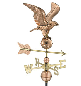 American Eagle on an Arrow Weathervane in Copper