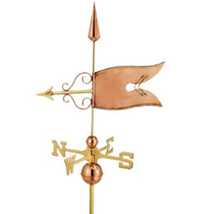Arrow with Banner Weathervane
