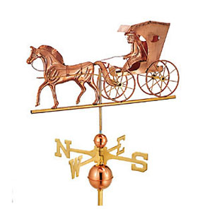 country doctors carriage and horse weathervane