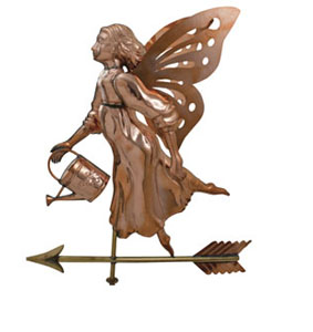 fairy with watering can on arrow weathervane