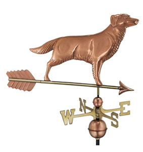 Golden Retriever dog on Arrow Weathervane