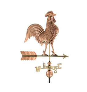 large rooster on arrow weathervane