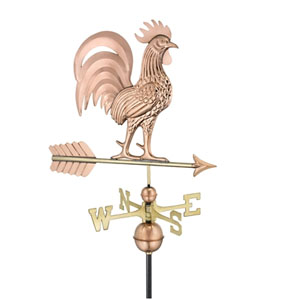 proud rooster on arrow weathervane